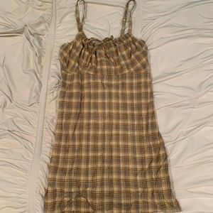 Urban Outfitters yellow plaid sundress